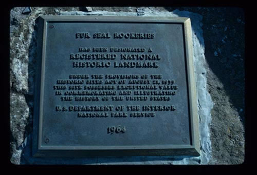 Photo of rookery plaque.