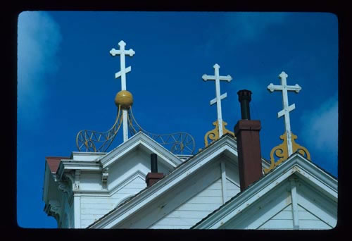 Photo of crosses on the St. Paul church.