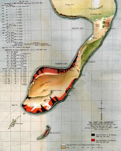 Map of Reef and Gorbatch Rookeries.