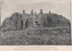 Thumbnail photo of a historic picture of a group of people in front of a sod dwelling at Barrabarra.