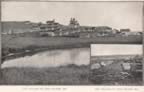 Thumbnail photo of St. Paul Village in 1870 and 1891, a historic picture of a group of buildings along the water.