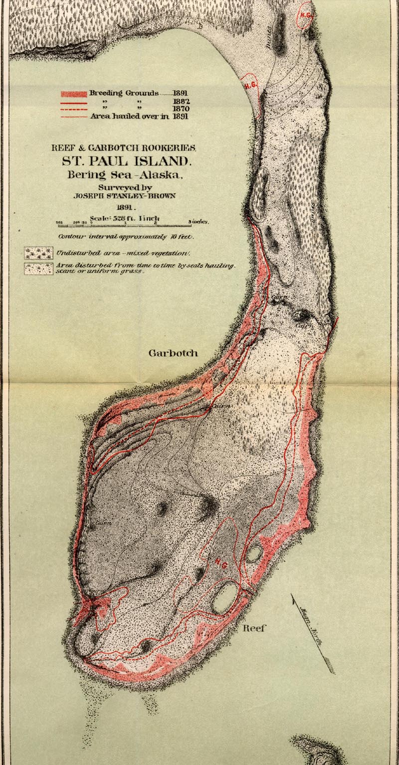 Map of Gorbatch and Reef Rookeries.