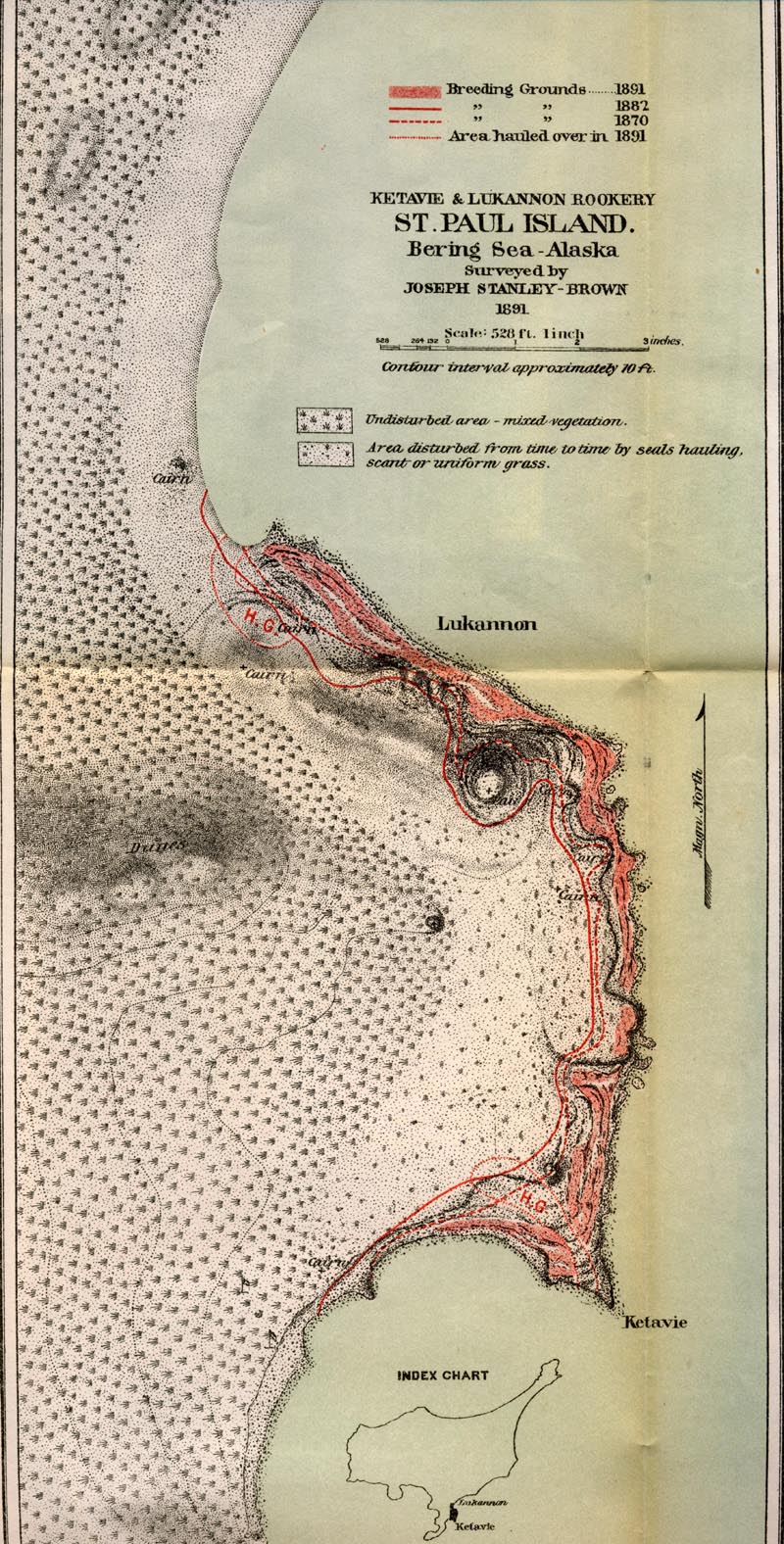 Map of Lukanin and Kitovi Rookeries.
