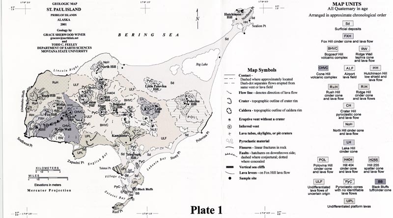 Geologic map of St. Paul Island.