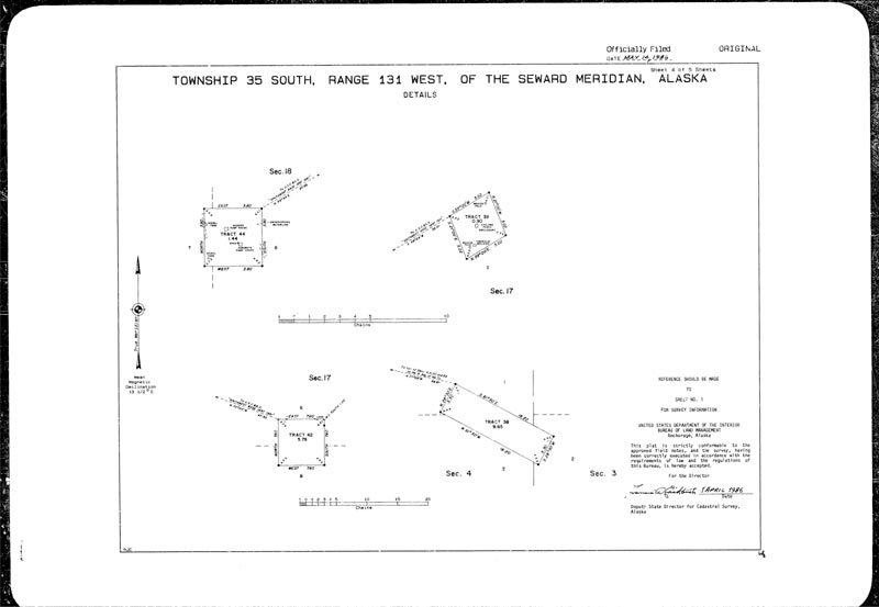 Map of Township 35 South, Range 131 West, of the Seward Meridian, Alaska (sheet 4 of 5).