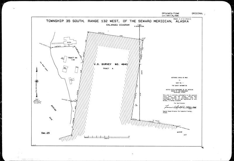 Map of Township 35 South, Range 132 West, of the Seward Meridian, Alaska (sheet 4 of 4).
