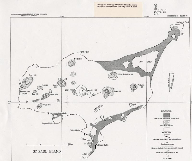 Map of St. Paul Island geology.