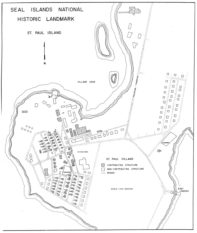 Map of St. Paul Village National Historic Landmark.