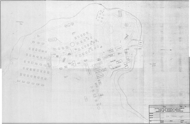 Hand-drawn map of St. Paul Village.