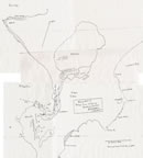 Thumbnail of hand-drawn map of memory sketch of St. Paul Village by E.S. Addison, 2nd Lt., U.S.R.C.S.