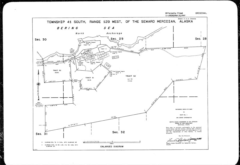 Map of Township 41 South, Range 129 West, of the Seward Meridian, Alaska (sheet 2 of 4).