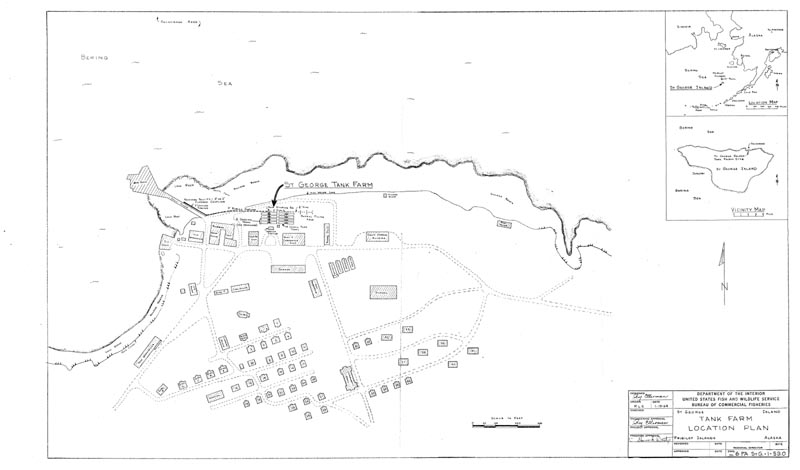 Map of St. George Island Tank Farm Location Plan.