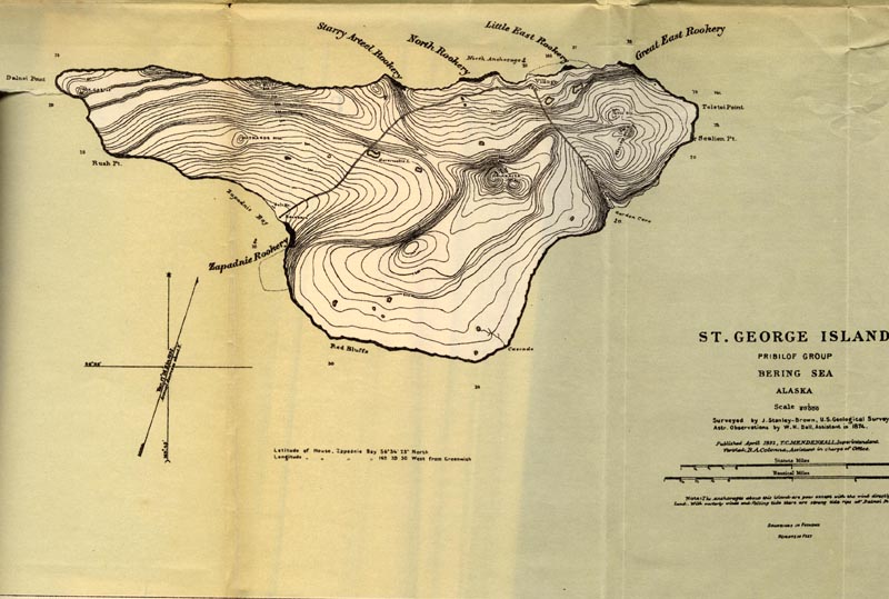 Map of St. George Island.