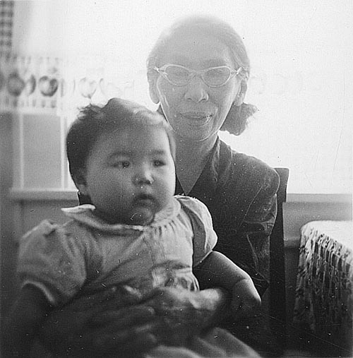 Photo of Mrs. Sedick and infant Vera.