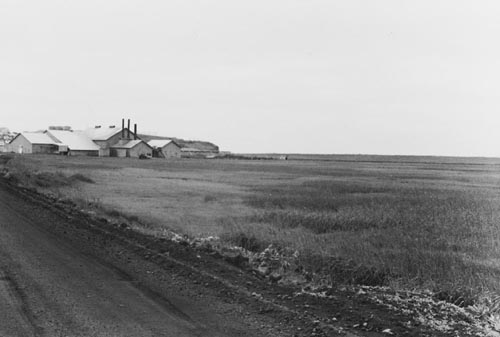 Photo of view of the by-products plant from the north.
