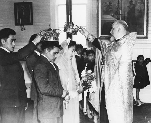 Photo of wedding ceremony of Nekifer Sr and Platonida Kochutin.
