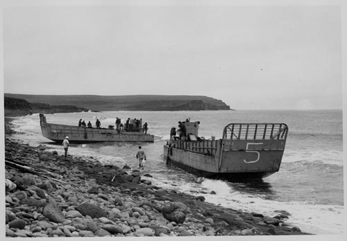 Photo of landing crafts at St. George.
