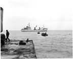Thumbnail photo of dock with ship "Penguin II" in the background.