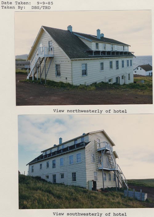 Photos of northwesterly and southwesterly views of the St. George Hotel.