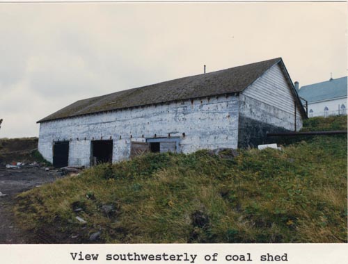 Photo of southwesterly view of the Coal Shed, lot 15 of Tract 43.