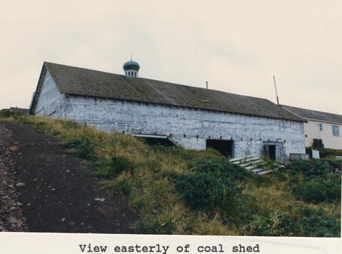 Photo of easterly view of the Coal Shed, lot 15 of Tract 43.