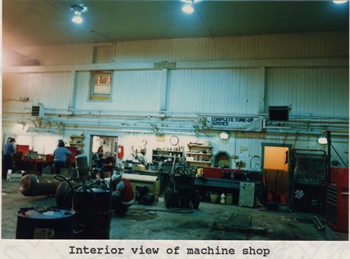 Photo of interior of the Machine Shop.