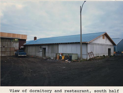 Photo of south half of the former Alaska dormitory and restaurant.