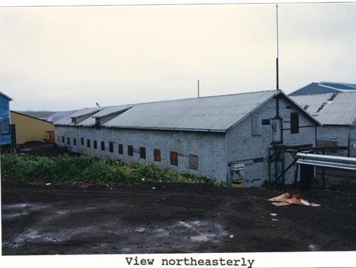 Photo of northeasterly view of the Boxing Shed.