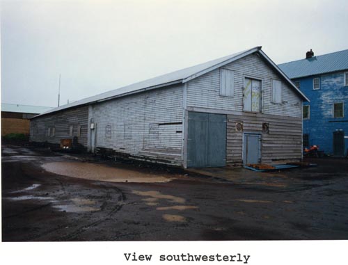 Photo of southwesterly view of the Boxing Shed.
