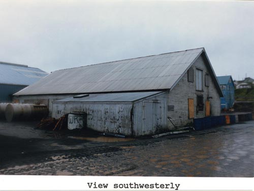 Photo of southwesterly view of the Blubbering Shed.