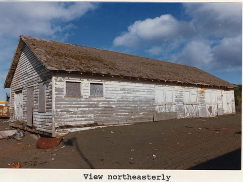 Photo of northeasterly view of the Paint Shop.