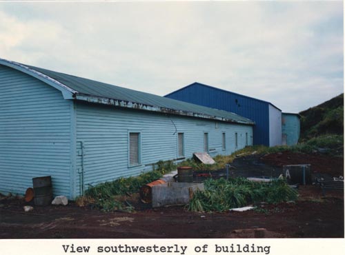 Photo of southwesterly view of the Equipment Shed.