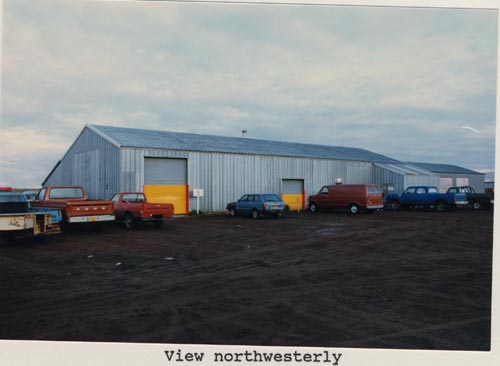 Photo of northwesterly view of the Combine Shop.