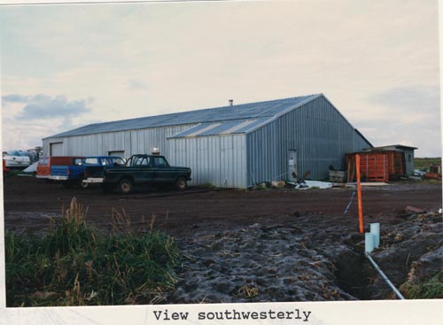 Photo of southwesterly view of the Combine Shop.