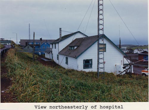 Photo of northeasterly view of the hospital.