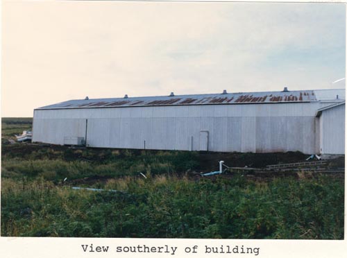 Photo of southerly view of Equipment Shed, lot 11 of Tract 43.