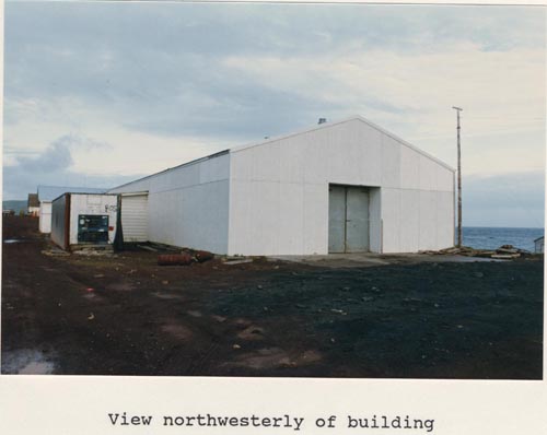 Photo of northwesterly view of Equipment Shed, lot 11 of Tract 43.