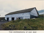 Thumbnail photo of southwesterly view of the Coal Shed, lot 15 of Tract 43.