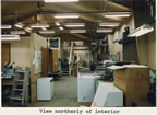 Thumbnail photo of northerly view of the interior of the Combine Shop.