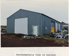 Thumbnail photo of northwesterly view of the Road Maintenance Equipment Storage Building.