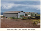Thumbnail photo of northerly view of four warehouse buildings, lots 12 and 13 of Tract 43.