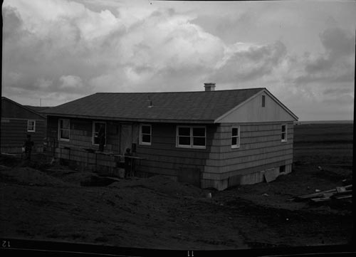 Photo of house under construction.