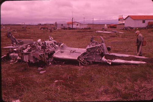 Photo of airplane wreck.