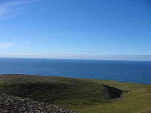 Photo of the Bering Sea on a calm, sunny day.