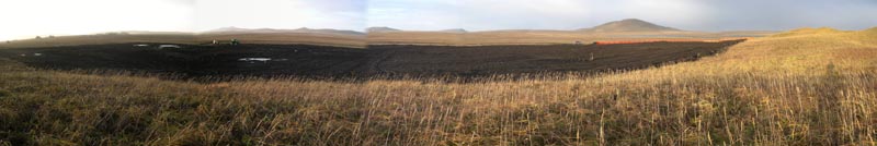 Photo of panorama of the NOAA landspreading site with tundra landscape.
