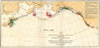 Thumbnail map of the Distribution and Migrations of the American and Asiatic Fur Seal Herds from 1899.