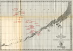 Thumbnail map showing positions of sealing vessels seized or warned by the Government of the United States during the seasons of 1886, 1887, and 1889.