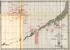 Thumbnail map showing positions of sealing vessels seized or warned by the Government of the United States during the season of 1891.