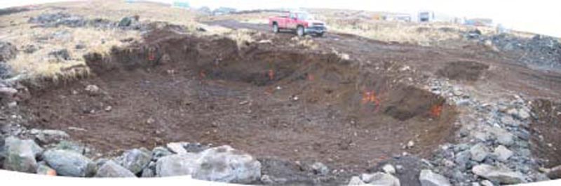 Photo of the north excavation area at the North-South Port Fuel Supply Line.