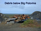 Thumbnail photo of metal debris pile near the Polovina Hill quarry.